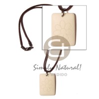 40mm white bone dog tag