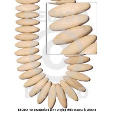 Natural white wood flat football