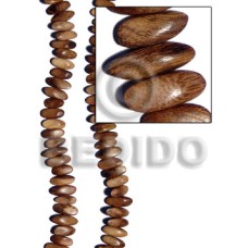 Robles slidecut wood beads 4mmx8mmx21mm