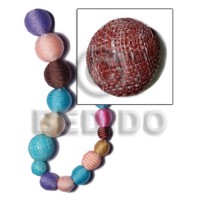 25mm natural white round wood