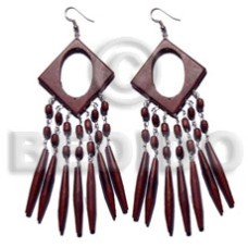 Dangling 35mm diamond reddish brown