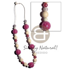 20mm wrapped wood beads in