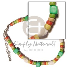 Yellored natural white green 4-5mm coco pokalet.