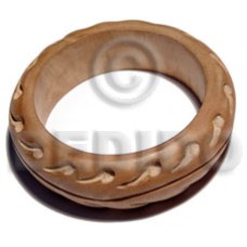 Ambabawod round wood bangle
