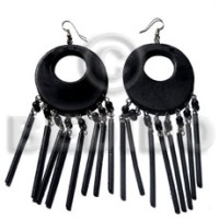 Dangling 50mm round natural black