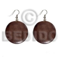 Dangling round 32mm natural wood