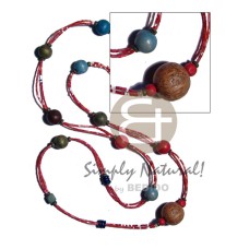 2 rows red cut glass