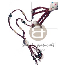 2-3mm maroon coco pokalet.