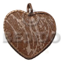 55mm textured marble brown heart