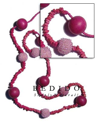 4-5mm Pink Coco Square Bohemian Necklace