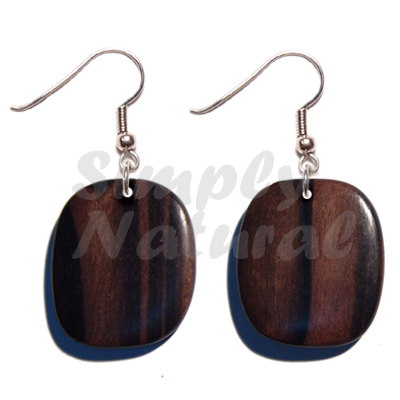 Dangling 35mm Camagong Tiger Wood Rounded Flat