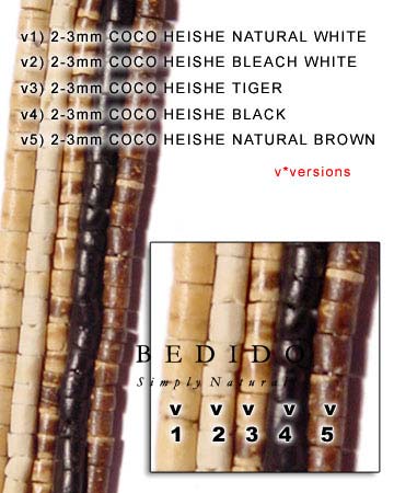 2-3mm Coco Heishi Bleached Coco Beads Coco Necklace