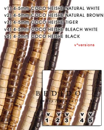 4-5mm Coco Heishi Natural Coco Beads Coco Necklace