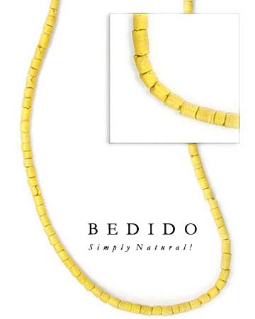 Yellow Coco Heishi 2-3mm Coco Beads Coco Necklace