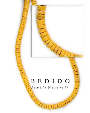 4-5mm Mango Yellow Coco Coco Beads Coco Necklace