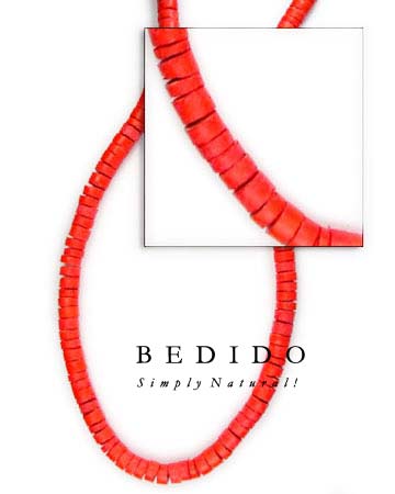2-3mm Red Coco Heishi Coco Beads Coco Necklace