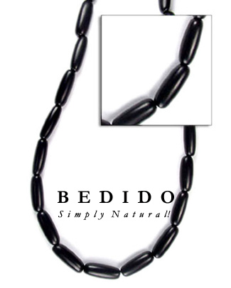 Black Elongated Horn Beads Bone Horn Beads Necklace