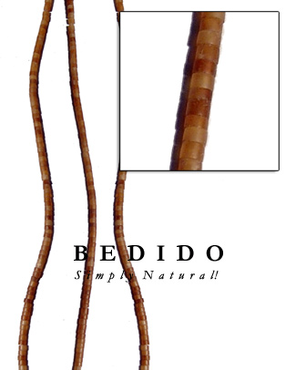 Golden Horn Heishi Beads Bone Horn Beads Necklace