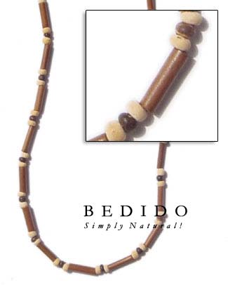 Natural Made Bamboo Tube Natural Necklace