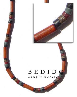 Bamboo Tube Necklace Natural Necklace