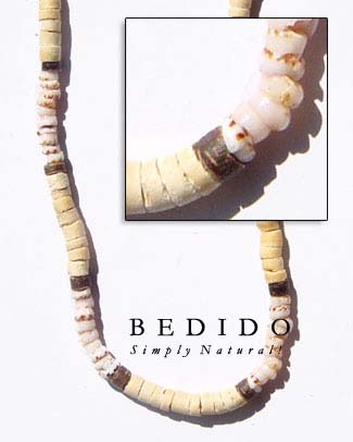 Natural Coco Heishi Necklace Natural Necklace