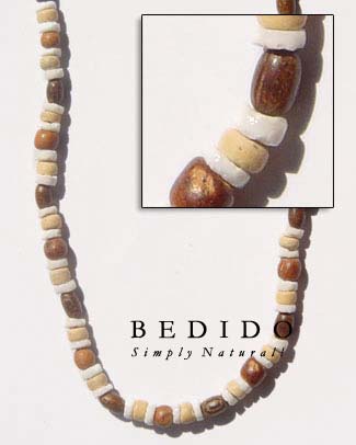 Natural Necklace With Wood Natural Necklace