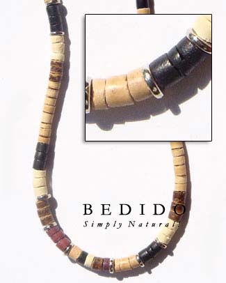 4-5 Mm Coco Heishi Natural Necklace