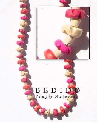 2-3 Mm Heishi Bleach Natural Necklace