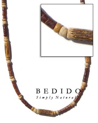Wood Tube Necklace Natural Necklace