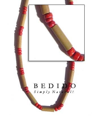 Bamboo Tube Alternate Necklace Natural Necklace