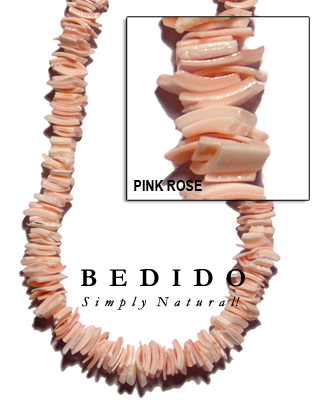 Pink Rose Shell Beads