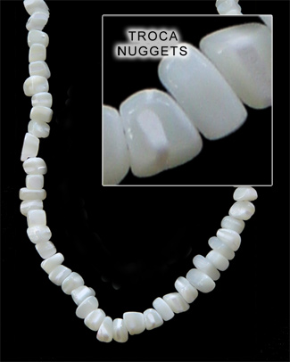 Troca Square Cut Shell Beads