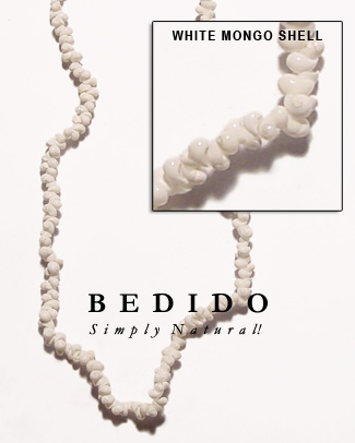 White Mongo Shell Beads