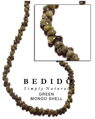 Green Mongo Shell Beads
