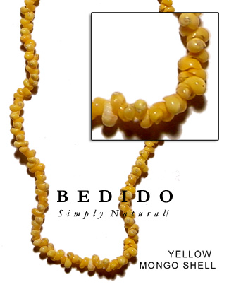 Yellow Mongo Shell Beads