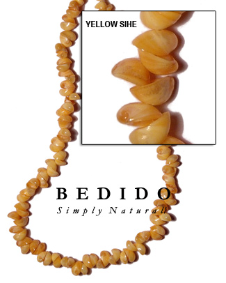 Yellow Sihe Shell Beads