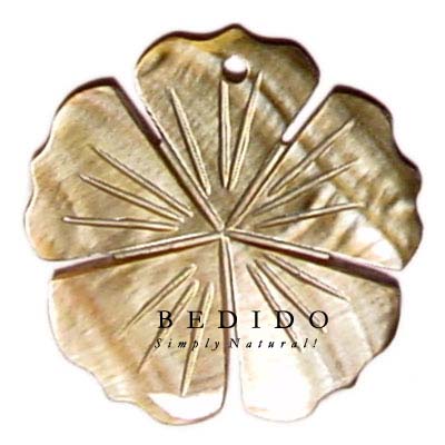 MOP Flower 40mm Pendants Shell Pendants