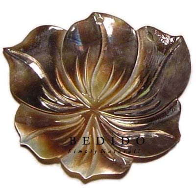 Blacklip Rose Carving 40mm Shell Pendants