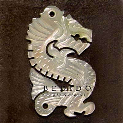 Dragon Carving MOP 45mm Shell Pendants