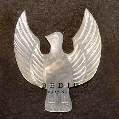 Bird Emblem MOP 45mm Shell Pendants