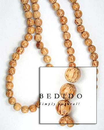 Palmwood Wood Beads Wood Beads Wooden Necklace