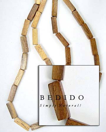 Robles Rectangular Woodbeads Wood Beads Wooden Necklace
