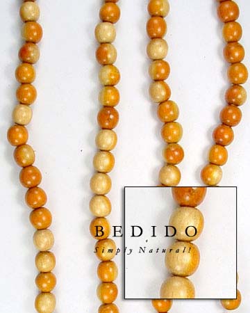 Red Wood Beads Wood Beads Wooden Necklace
