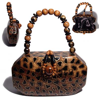 Collectible Handcarved Laminated Acacia Wooden Collectible Bags