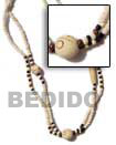2 Rows 3 Rows Necklace Coco Pukalet With Wood 2 Rows 3 Rows Products - Cebujewelry.com