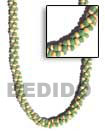 2 Filas 3 Filas Collar Trenzado 2-3 Pukalet Coco Verde Con Products - Cebujewelry.com