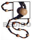"Bohemian"- asstd. wood beads Bohemian Necklace