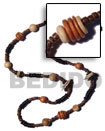 Bohemian Necklace "Bohemian"- Asstd. Wood Beads Bohemian Necklace Products - Cebujewelry.com