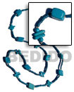 Bohemian Necklace Blue Wood Beads / Bohemian Necklace Products - Cebujewelry.com