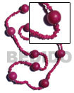 Bohemian Necklace 4-5mm Pink Coco Square Bohemian Necklace Products - Cebujewelry.com